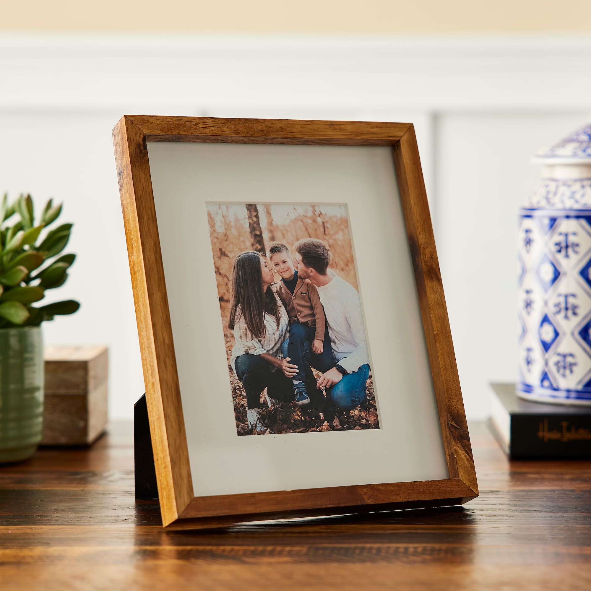 Expressions™ Walnut Thin Frame with Mat by Studio Décor